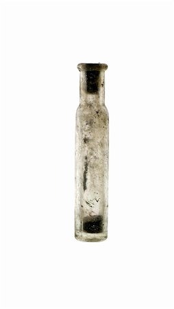 stopper - Very old and grungy drug vial; isolated on white ground Stock Photo - Budget Royalty-Free & Subscription, Code: 400-04839027