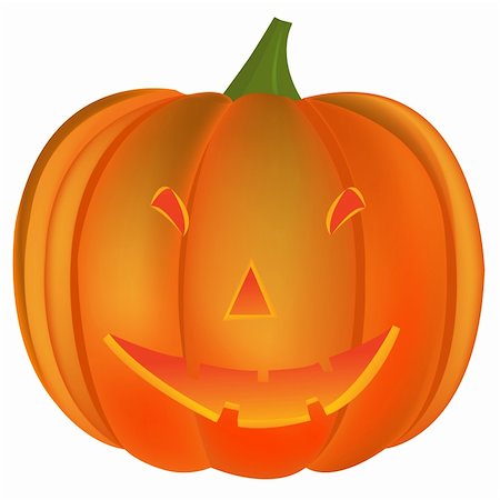halloween pumpkin, vector art illustration; more drawings in my gallery Stock Photo - Budget Royalty-Free & Subscription, Code: 400-04839369