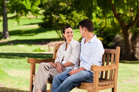 Couple on the bench Stock Photo - Budget Royalty-Free & Subscription, Code: 400-04839508