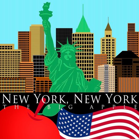 statue of liberty on the flag - New York Manhattan Skyline with Statue of Liberty Color Illustration Photographie de stock - Aubaine LD & Abonnement, Code: 400-04839580