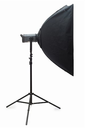 strebe - Studio strobe with softbox isolated on the white Stock Photo - Budget Royalty-Free & Subscription, Code: 400-04839681