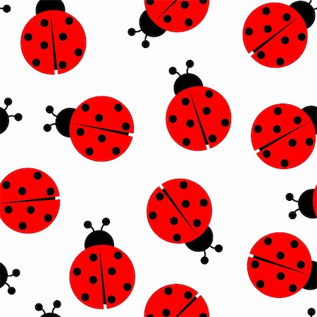 simsearch:400-05744625,k - ladybug seamless pattern, abstract texture; vector art illustration Stock Photo - Budget Royalty-Free & Subscription, Code: 400-04839780