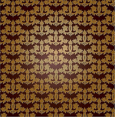 simsearch:400-05319723,k - abstract seamless damask wallpaper background vector illustration Stock Photo - Budget Royalty-Free & Subscription, Code: 400-04830005