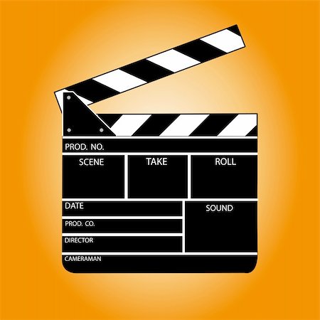 Movie clapper board Photographie de stock - Aubaine LD & Abonnement, Code: 400-04830014