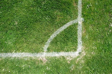 empty playground - soccer field close-ups of markings on a sunny day Stock Photo - Budget Royalty-Free & Subscription, Code: 400-04830213