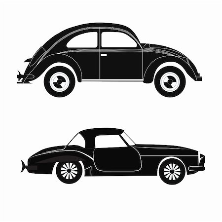 Set car silhouette, illustration Stock Photo - Budget Royalty-Free & Subscription, Code: 400-04830466