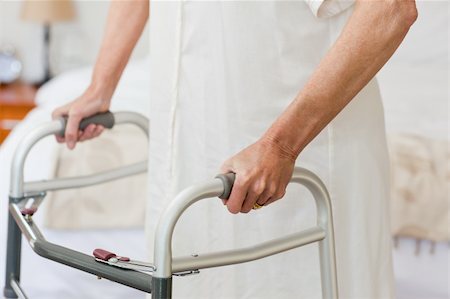 simsearch:400-05020346,k - Senior woman with her zimmer frame Stock Photo - Budget Royalty-Free & Subscription, Code: 400-04830636