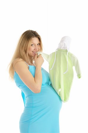 simsearch:6102-06336700,k - pregnant woman buying baby clothes isolated on white Foto de stock - Super Valor sin royalties y Suscripción, Código: 400-04831013