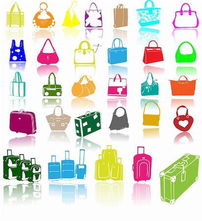 simsearch:400-07262064,k - Travel suitcase and bag vector Stock Photo - Budget Royalty-Free & Subscription, Code: 400-04831453