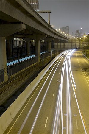 simsearch:400-06074408,k - Highway with many car at night Stock Photo - Budget Royalty-Free & Subscription, Code: 400-04831615
