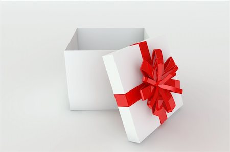 3D rendered illustration of a opened giftbox Stock Photo - Budget Royalty-Free & Subscription, Code: 400-04831729