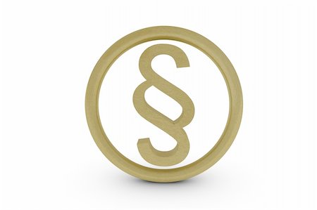 simsearch:400-04259111,k - Gold paragraph symbol - illustration Fotografie stock - Microstock e Abbonamento, Codice: 400-04831730