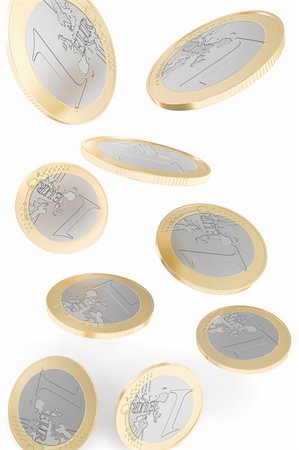 simsearch:400-05269305,k - High quality 3d image of Euro coins falling to the ground Foto de stock - Super Valor sin royalties y Suscripción, Código: 400-04831847