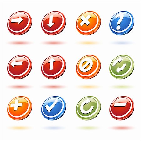 simsearch:400-05008263,k - illustration of set of colorful function button on isolated background Stock Photo - Budget Royalty-Free & Subscription, Code: 400-04831979