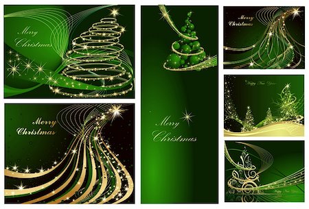 Merry Christmas and Happy New Year collection Stock Photo - Budget Royalty-Free & Subscription, Code: 400-04832026