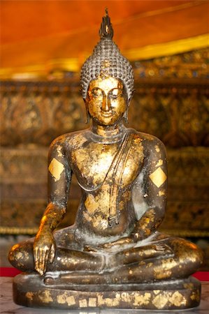 simsearch:400-04805775,k - Golden Buddha statue in the temple closed. Stock Photo - Budget Royalty-Free & Subscription, Code: 400-04832276
