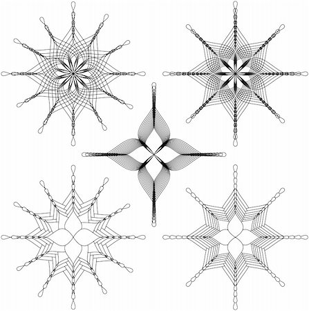 single geometric shape - Set of a five geometric shape spirals Stock Photo - Budget Royalty-Free & Subscription, Code: 400-04833311