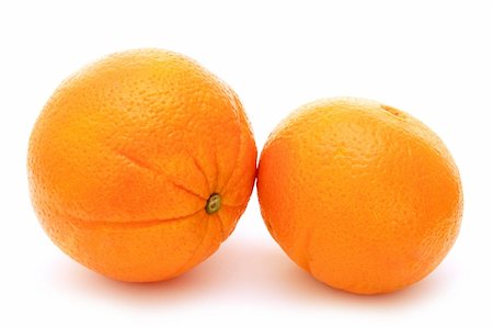 simsearch:400-05316300,k - two fresh oranges isolated on white background Stock Photo - Budget Royalty-Free & Subscription, Code: 400-04833424
