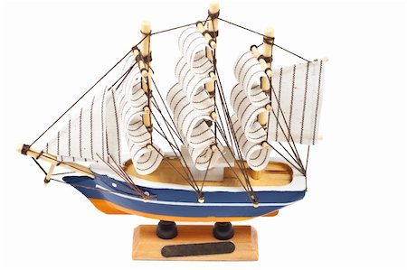 simsearch:400-04177336,k - toy ship isolated on a white background Stock Photo - Budget Royalty-Free & Subscription, Code: 400-04833480