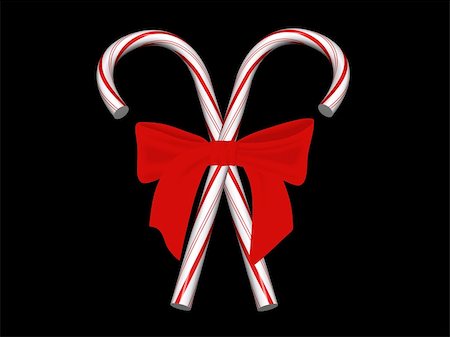 simsearch:400-04259407,k - 3D rendering of a couple of candy canes with a red bow Stock Photo - Budget Royalty-Free & Subscription, Code: 400-04833576