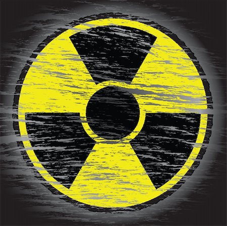 Nuclear Danger Sign in old wear out style. Photographie de stock - Aubaine LD & Abonnement, Code: 400-04833609