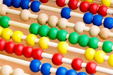 simsearch:400-05682310,k - Education concept - Abacus with many colorful beads Stockbilder - Microstock & Abonnement, Bildnummer: 400-04833967