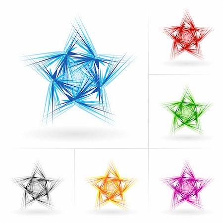 simsearch:400-04752261,k - Set #1 of beautiful stars icons for your design. Photographie de stock - Aubaine LD & Abonnement, Code: 400-04844042