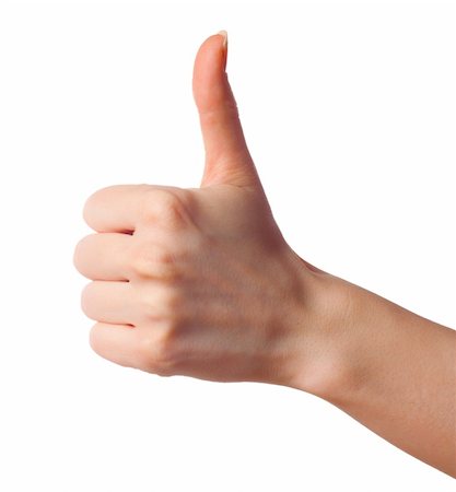 simsearch:400-05700994,k - Woman hand showing thumbs up gesture isolated Stock Photo - Budget Royalty-Free & Subscription, Code: 400-04844424