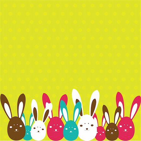 shekoru (artist) - Background with Easter card and rabbit . Vector illustration Foto de stock - Super Valor sin royalties y Suscripción, Código: 400-04844705