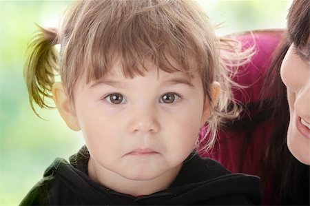 simsearch:400-05739745,k - Portrait of a 2 year old girl with young mum Stock Photo - Budget Royalty-Free & Subscription, Code: 400-04844969