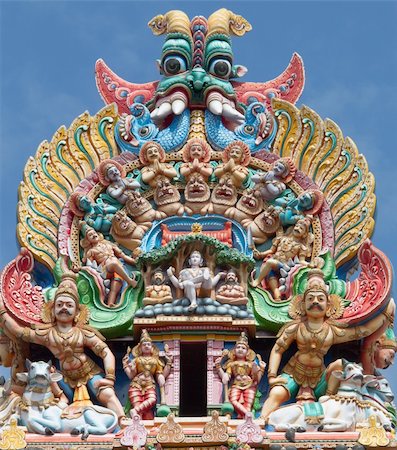 Detail of Meenakshi temple in Maduray - India Stock Photo - Budget Royalty-Free & Subscription, Code: 400-04845186