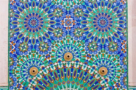 simsearch:400-05254814,k - Arab mosaic in the Hassan II Mosque in Casablanca, Morocco Stock Photo - Budget Royalty-Free & Subscription, Code: 400-04845852