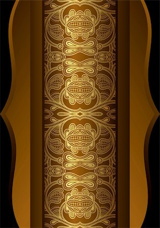 simsearch:400-06071368,k - Illustration of abstract gold floral background. Stock Photo - Budget Royalty-Free & Subscription, Code: 400-04845982