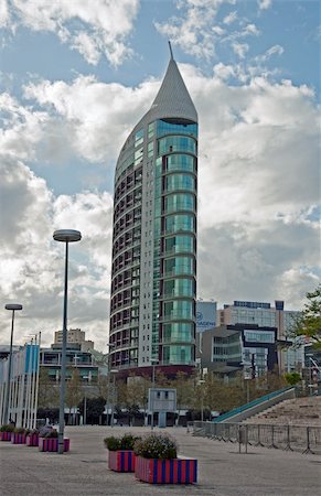 sloun (artist) - Lisbon story tower tourists architecture sky clouds Stockbilder - Microstock & Abonnement, Bildnummer: 400-04846568