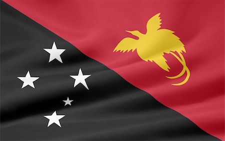 High resolution flag of Papua New Guinea Photographie de stock - Aubaine LD & Abonnement, Code: 400-04846619