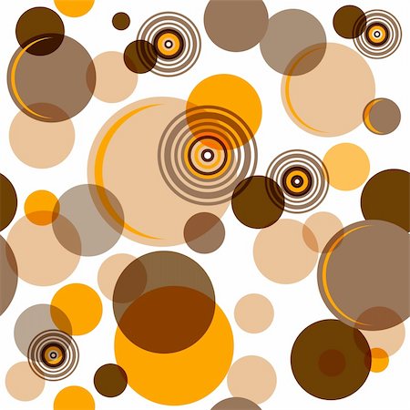 Abstract seamless pattern with chaotic brown balls and rings (vector eps 10) Stock Photo - Budget Royalty-Free & Subscription, Code: 400-04846813