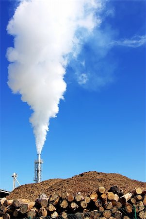 smoke chimney - Chimney in an industrial factory. Stock Photo - Budget Royalty-Free & Subscription, Code: 400-04846916