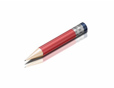 Illustration of a simple black glossy pencil. Stock Photo - Budget Royalty-Free & Subscription, Code: 400-04846921