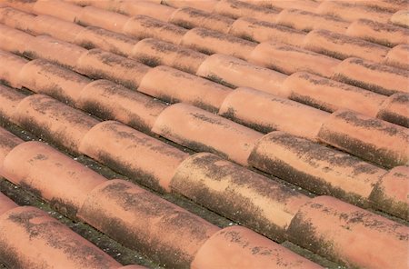 Old roof tiles Stock Photo - Budget Royalty-Free & Subscription, Code: 400-04847022