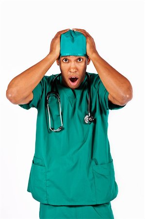 Humor, doctor being surprised Stock Photo - Budget Royalty-Free & Subscription, Code: 400-04847188