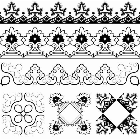 symmetrical design elements against white background, abstract vector art illustration Stock Photo - Budget Royalty-Free & Subscription, Code: 400-04847248