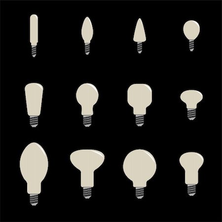 simsearch:400-04901392,k - stylized light bulbs, vector art illustration Stock Photo - Budget Royalty-Free & Subscription, Code: 400-04847242
