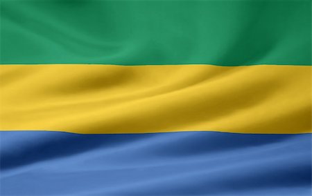 Drapeau de la haute résolution du Gabon Photographie de stock - Aubaine LD & Abonnement, Code: 400-04847358