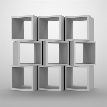 Arrangement of cubes. Abstract container for storage. Stock Photo - Budget Royalty-Free & Subscription, Code: 400-04847822