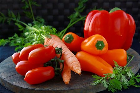 Different fresh vegetables on the table Stock Photo - Budget Royalty-Free & Subscription, Code: 400-04848061