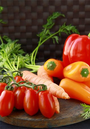 Different fresh vegetables on the table Stock Photo - Budget Royalty-Free & Subscription, Code: 400-04848062