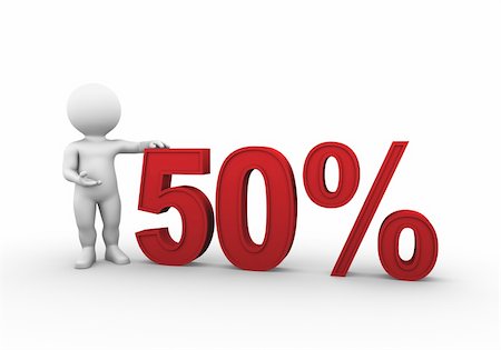 reduced sign in a shop - Bobby is presenting a discount percentage in red. Stock Photo - Budget Royalty-Free & Subscription, Code: 400-04848128