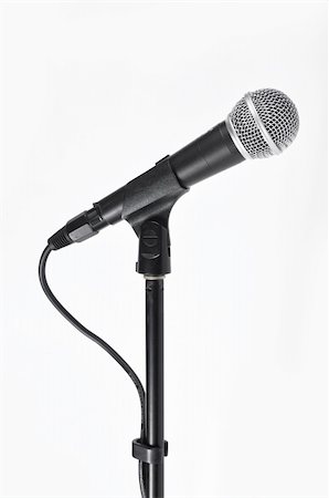 ruslan5838 (artist) - Picture of concerto microphone with a cord on a white background Stockbilder - Microstock & Abonnement, Bildnummer: 400-04848216