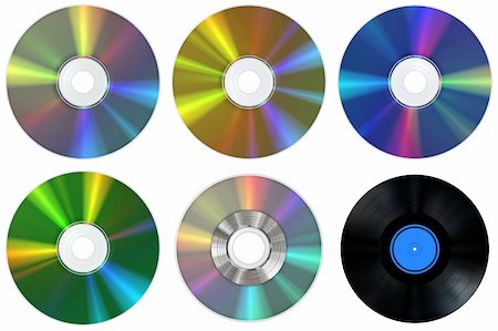 dvd - A collection of CD, DVD, BluRay, Record. Stock Photo - Budget Royalty-Free & Subscription, Code: 400-04848334