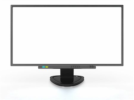 A Wide Screen Monitor with empty space for your messages Stock Photo - Budget Royalty-Free & Subscription, Code: 400-04848345